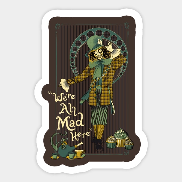 Mad Hatter Sticker by Edwoody